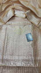 Lime Tissue Silk 3 Piece Weaving Lining  Suit with Zari Border Jhalar Dupatta