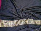 Black mashru silk saree with booti motof