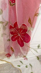 RED ITALIAN SHIMMER GHARARA