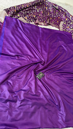 PURPLE COLOR MASHRU SILK 3 PIECE SUIT