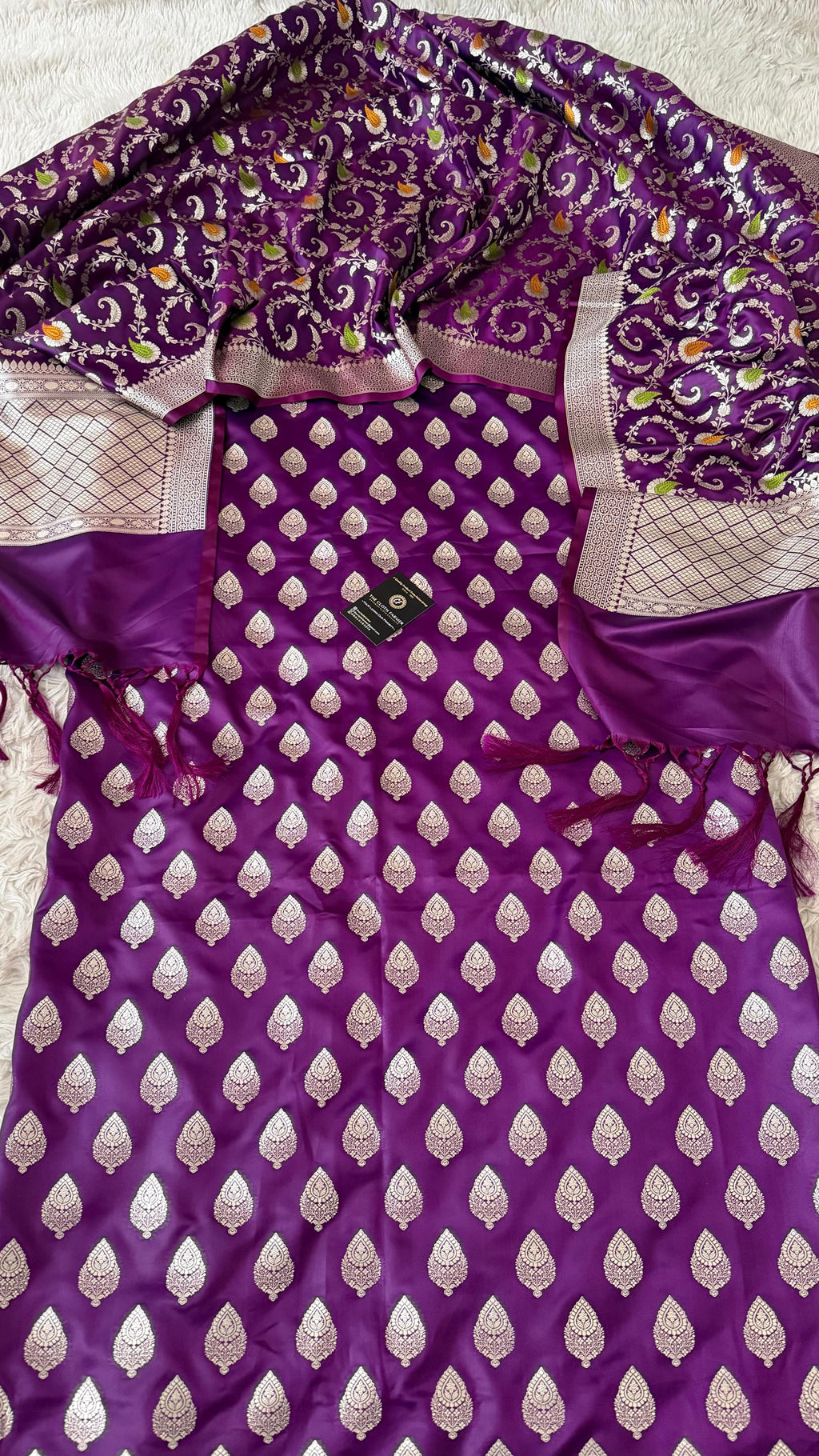 PURPLE COLOR MASHRU SILK 3 PIECE SUIT