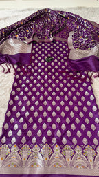 PURPLE COLOR MASHRU SILK 3 PIECE SUIT