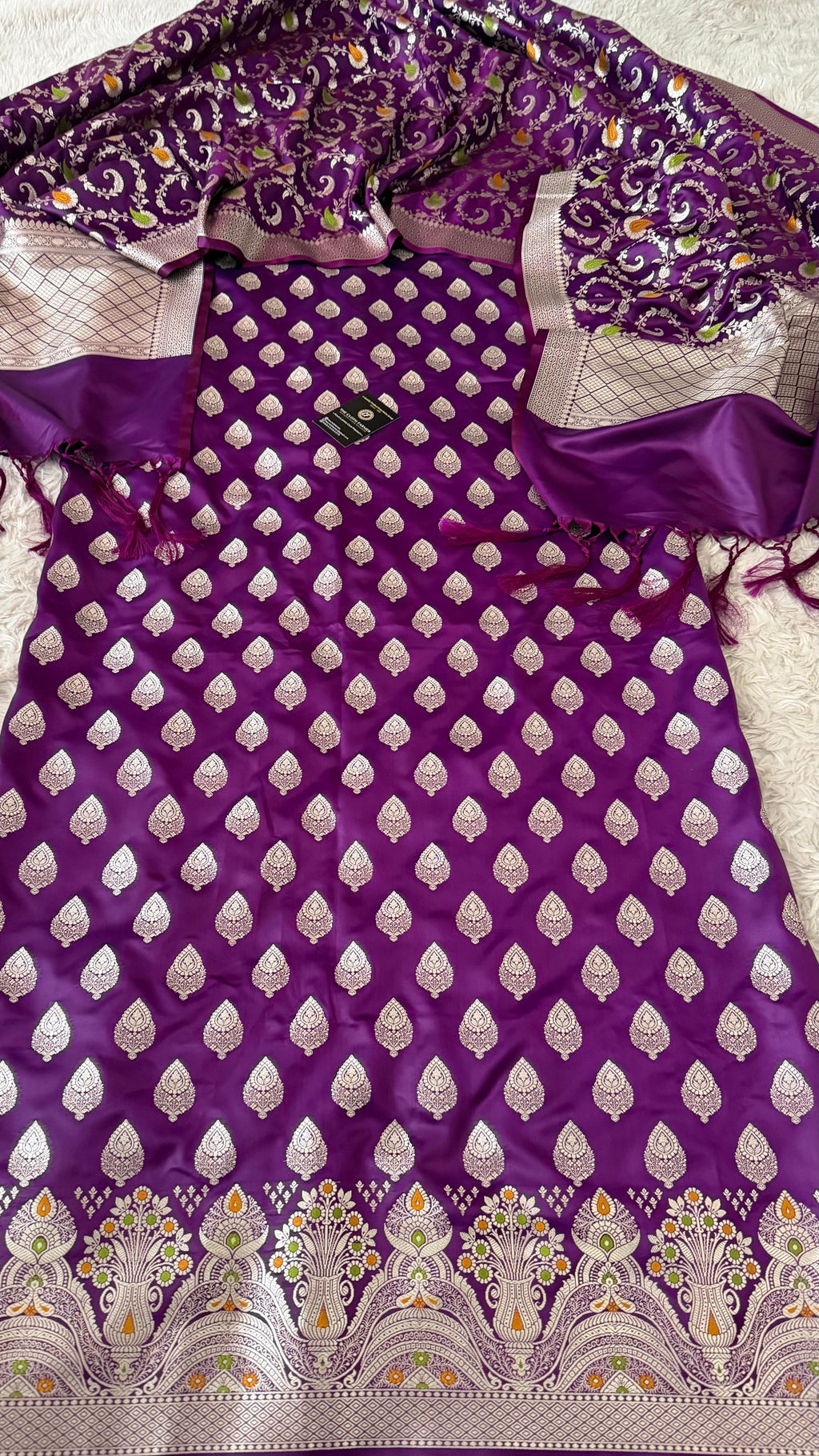 PURPLE COLOR MASHRU SILK 3 PIECE SUIT