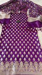PURPLE COLOR MASHRU SILK 3 PIECE SUIT