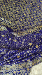 MID NIGHT BLUE KIMKHAB GHARARA