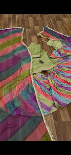 MULTI COLOR GHARARA WITH GOTA PATTI