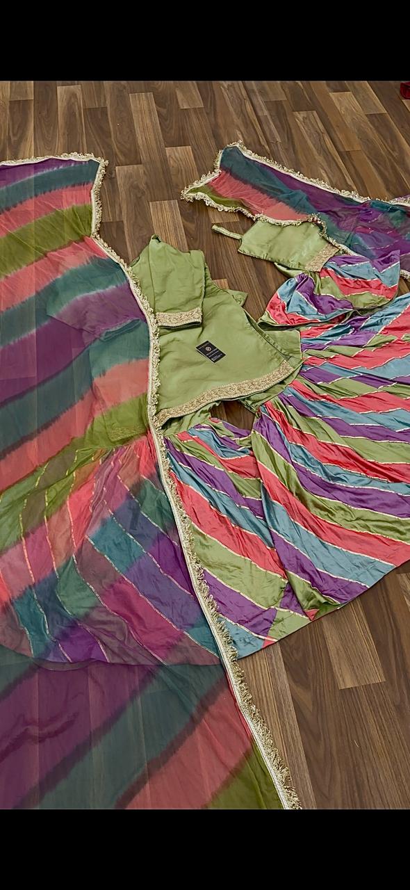 MULTI COLOR GHARARA WITH GOTA PATTI