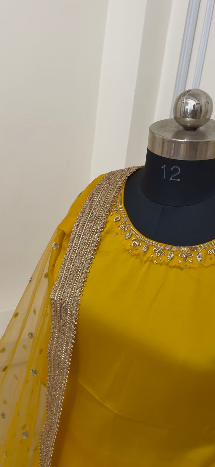 MUSTARD HALDI HAND WORK GHARARA