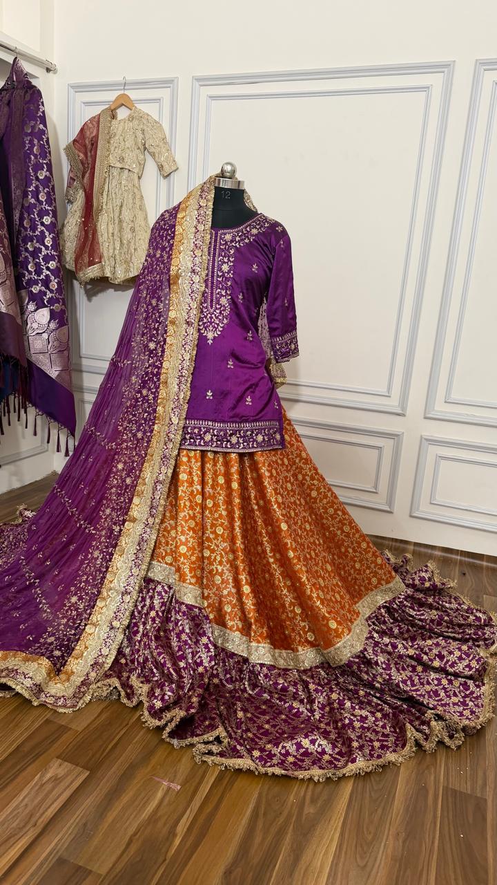 PURPLE MUSTARD FARSHI LEHENGA