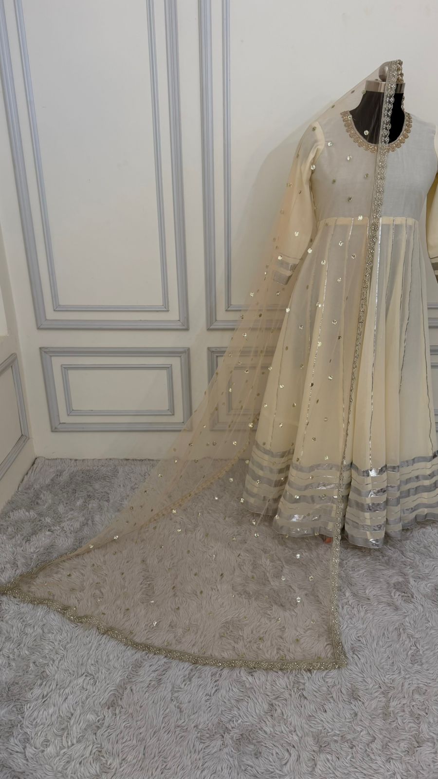 GEORGETTE FABRIC BASED GOTA PATTI ANARKALI