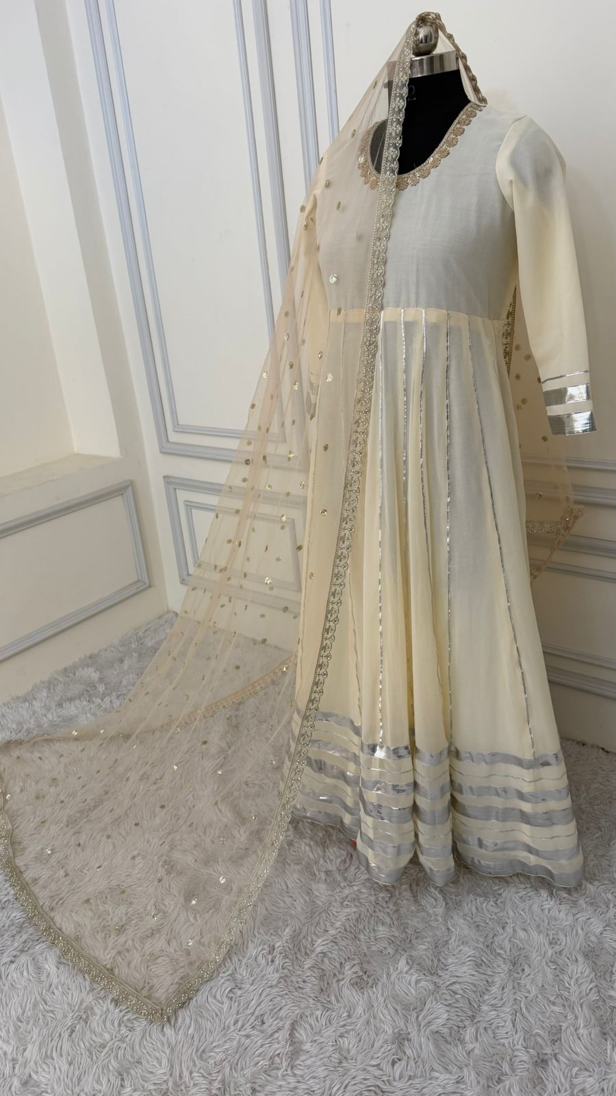 GEORGETTE FABRIC BASED GOTA PATTI ANARKALI