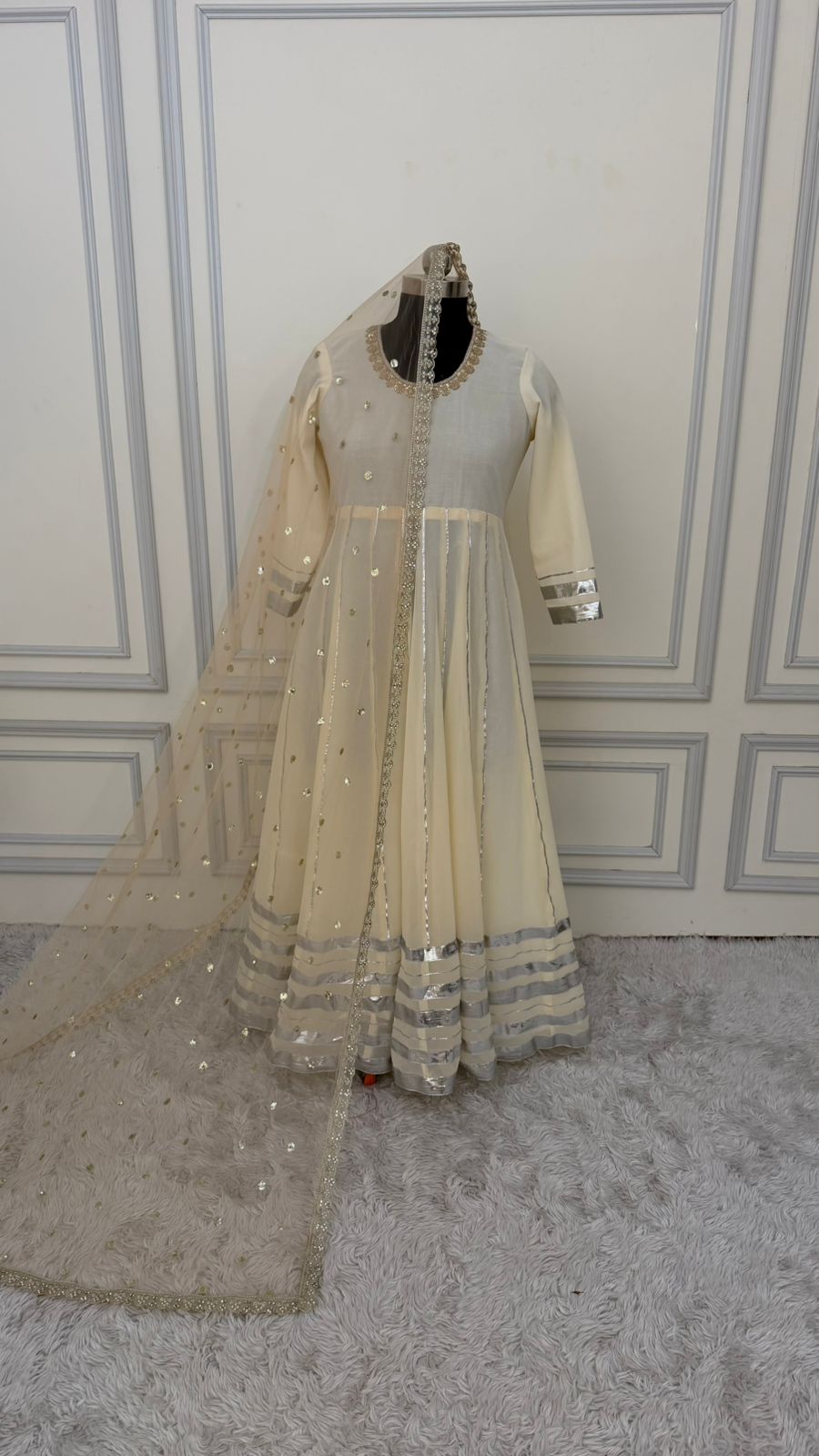GEORGETTE FABRIC BASED GOTA PATTI ANARKALI