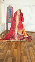 ORANGE MAROON FARSHI LEHENGA