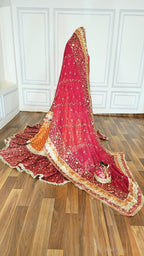 ORANGE MAROON FARSHI LEHENGA