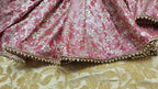 REDDISH PEACH GHARARA WITH TOUCH UP OF MOTI LACE