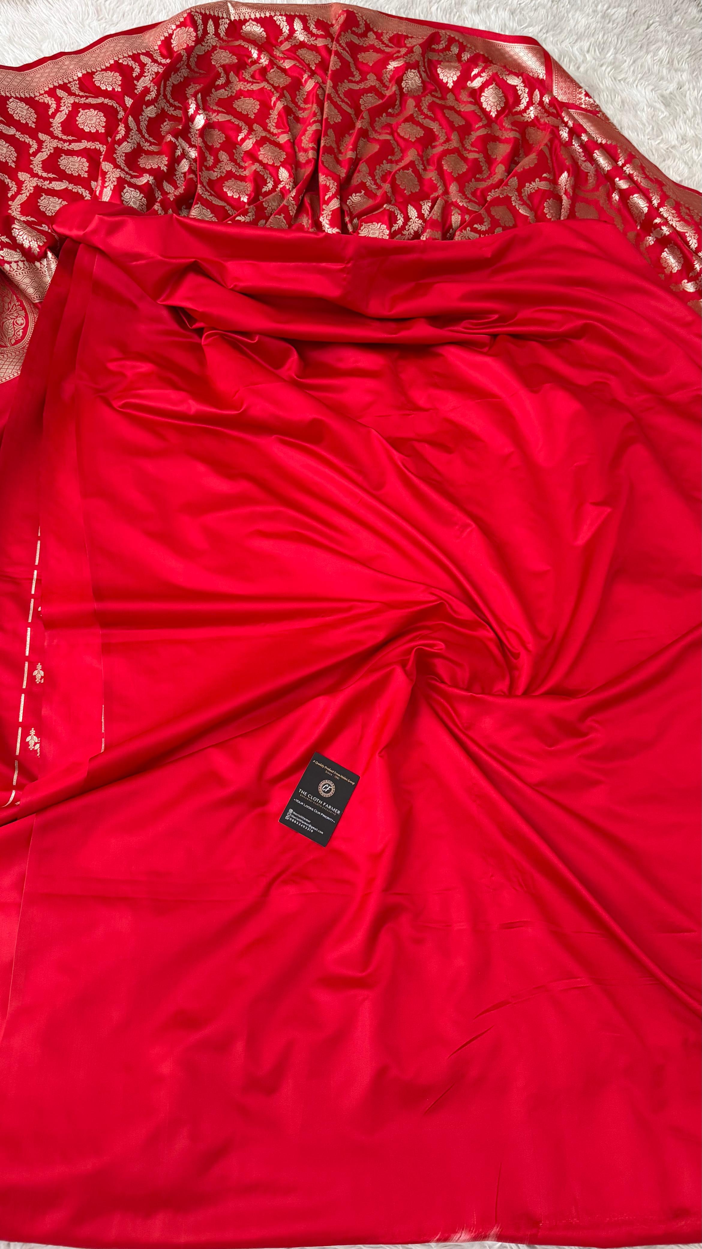 RED COLOR MASHRU SILK 3 PIECE SUIT