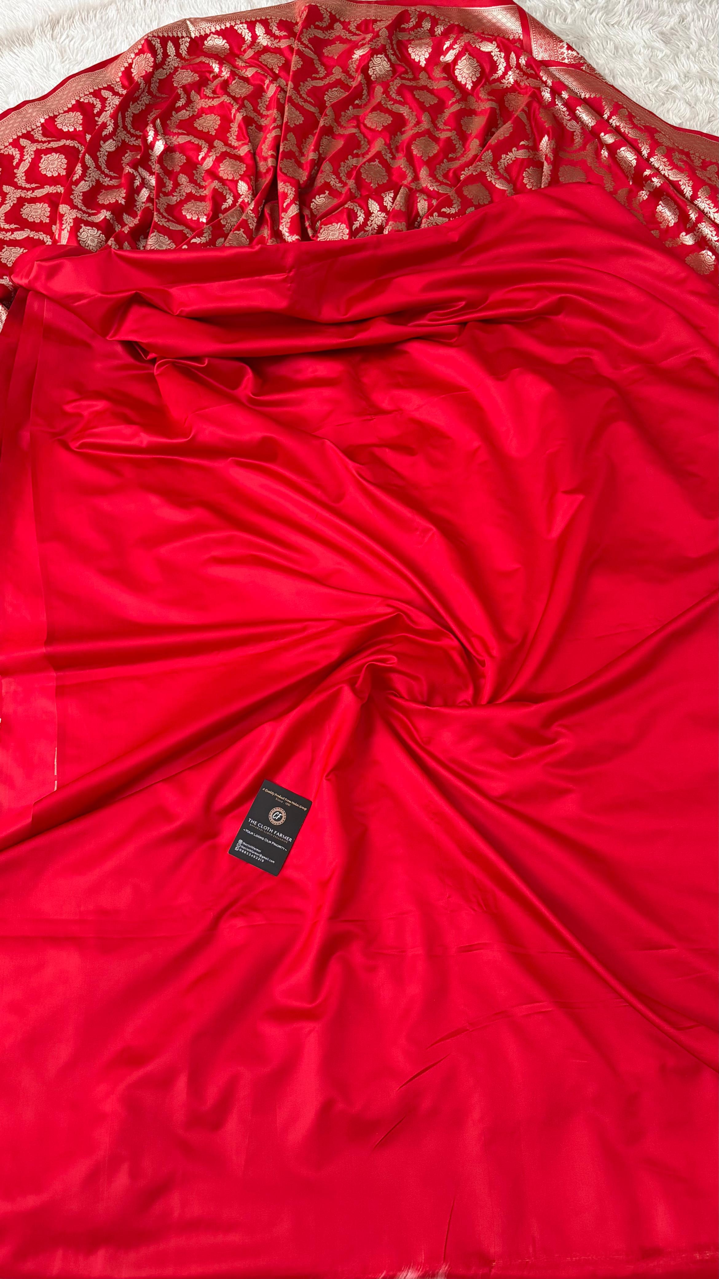 RED COLOR MASHRU SILK 3 PIECE SUIT