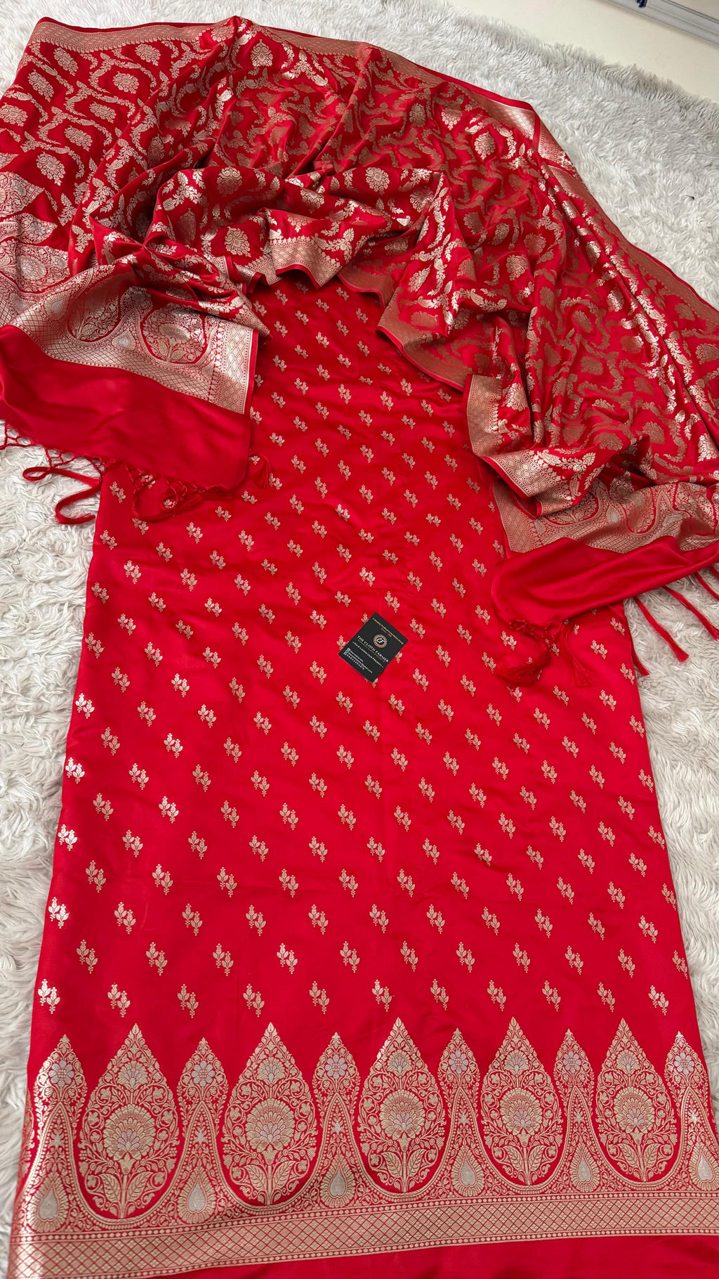 RED COLOR MASHRU SILK 3 PIECE SUIT