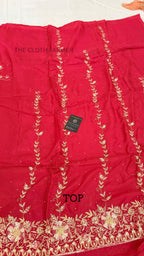 SILKY ORGANZA SILK VERTICAL DESIGHN 3 PIECE SUIT