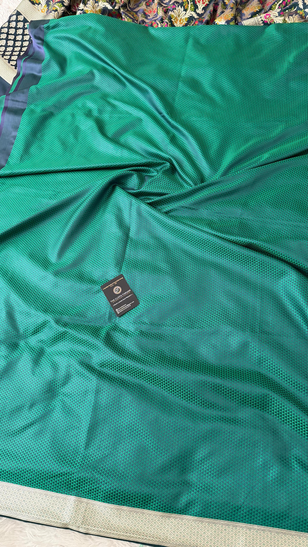 GREENISH PURPLE MASHRU SILK 3 PIECE SUIT