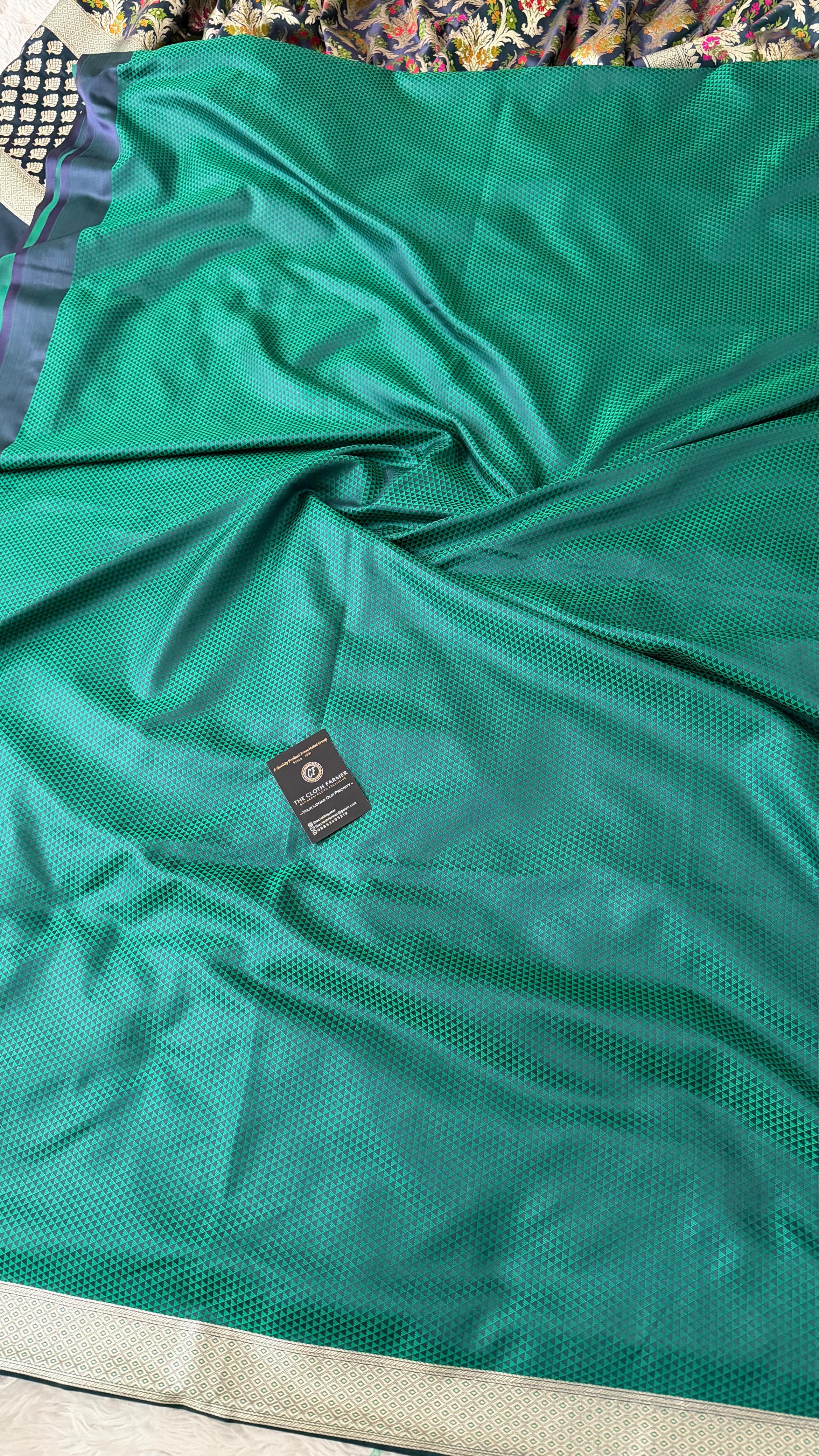 GREENISH PURPLE MASHRU SILK 3 PIECE SUIT