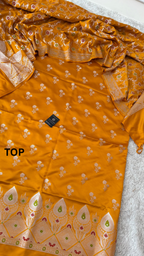 MUSTARD COLOR MASHRU SILK 3 PIECE SUIT