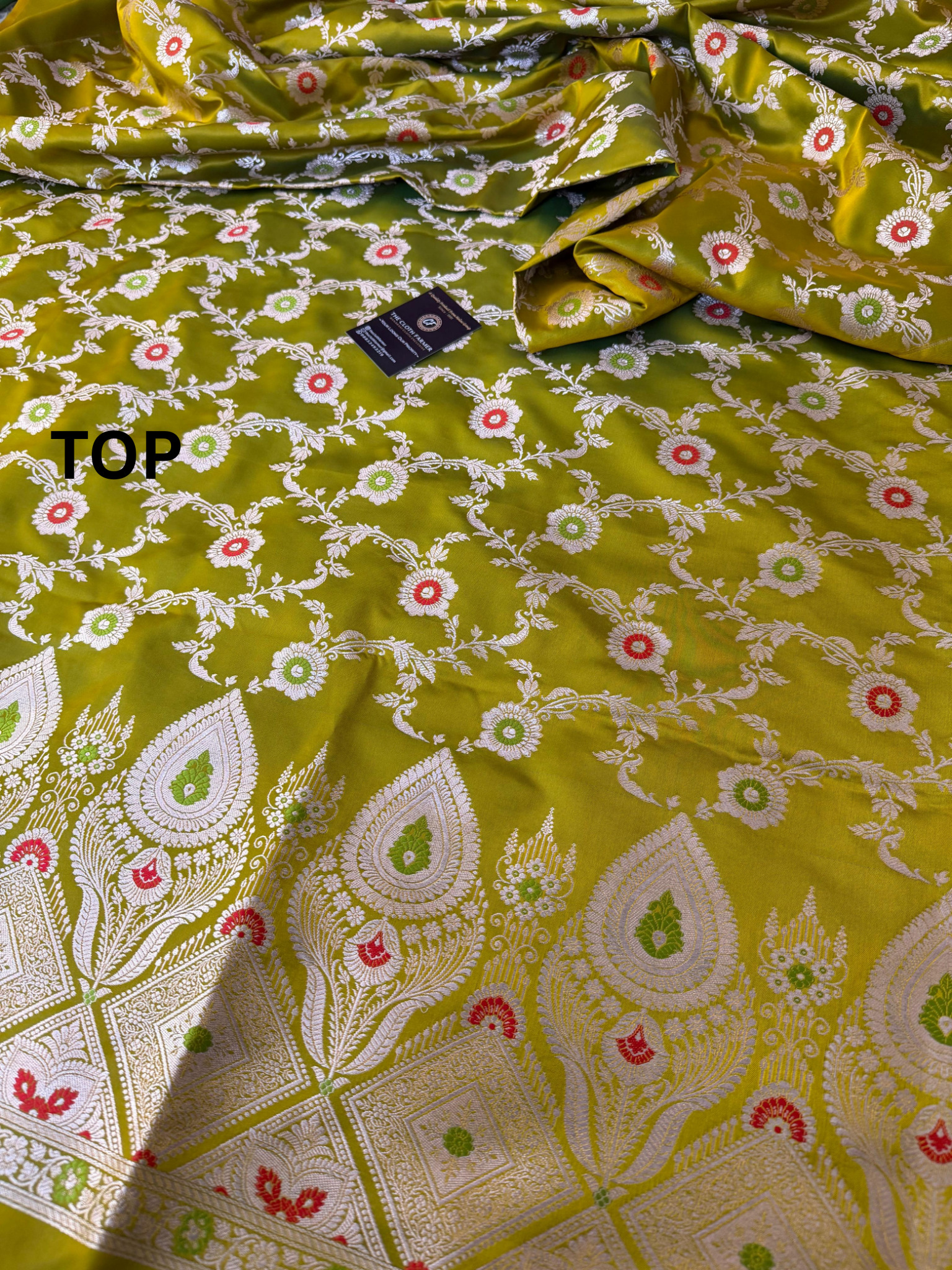 PARROT COLOR MASHRU SILK 3 PIECE SUIT