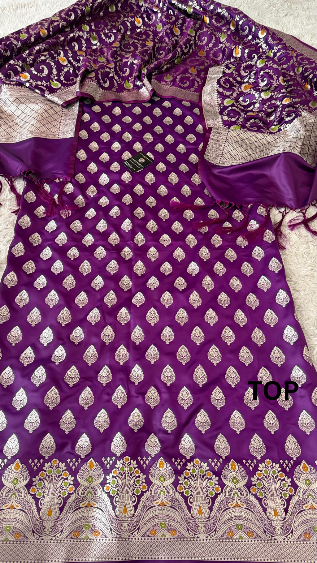 PURPLE COLOR MASHRU SILK 3 PIECE SUIT