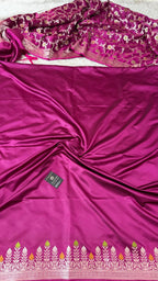 WINE COLOR MASHRU SILK 3 PIECE SUIT