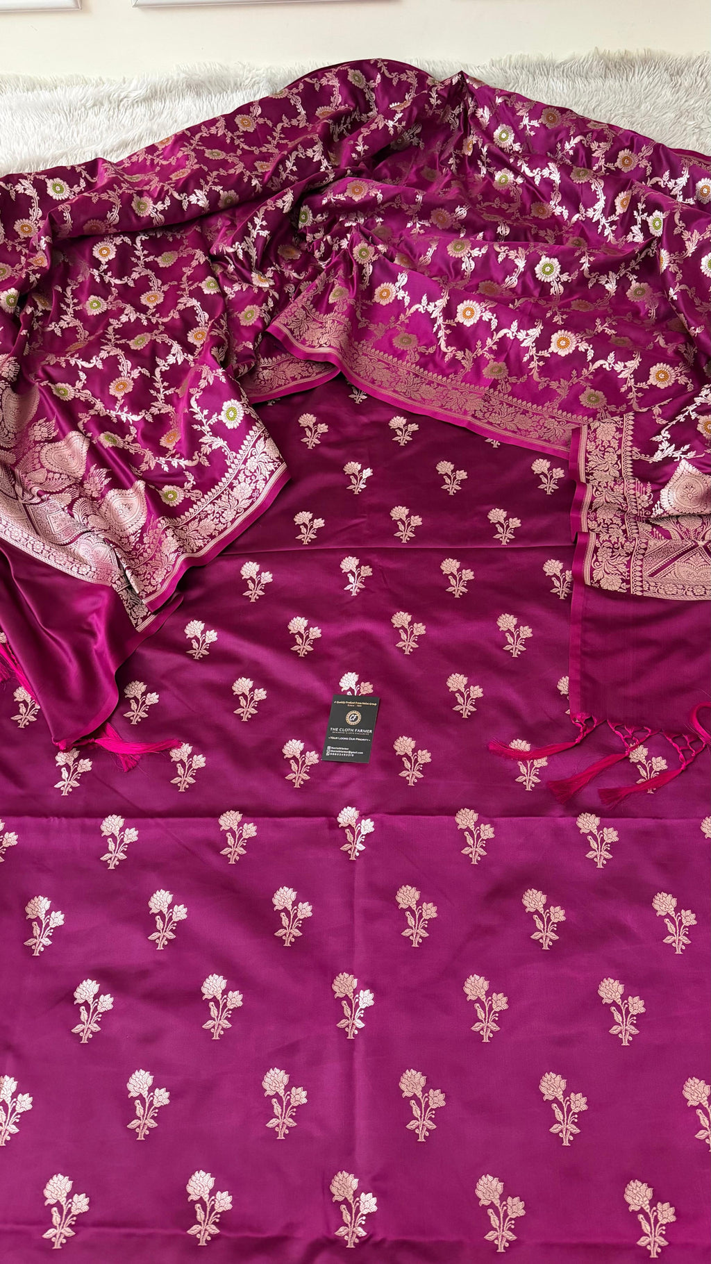 WINE COLOR MASHRU SILK 3 PIECE SUIT