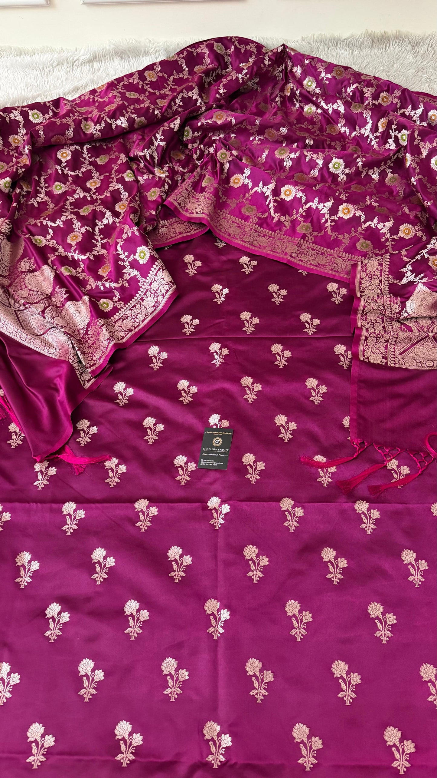 WINE COLOR MASHRU SILK 3 PIECE SUIT