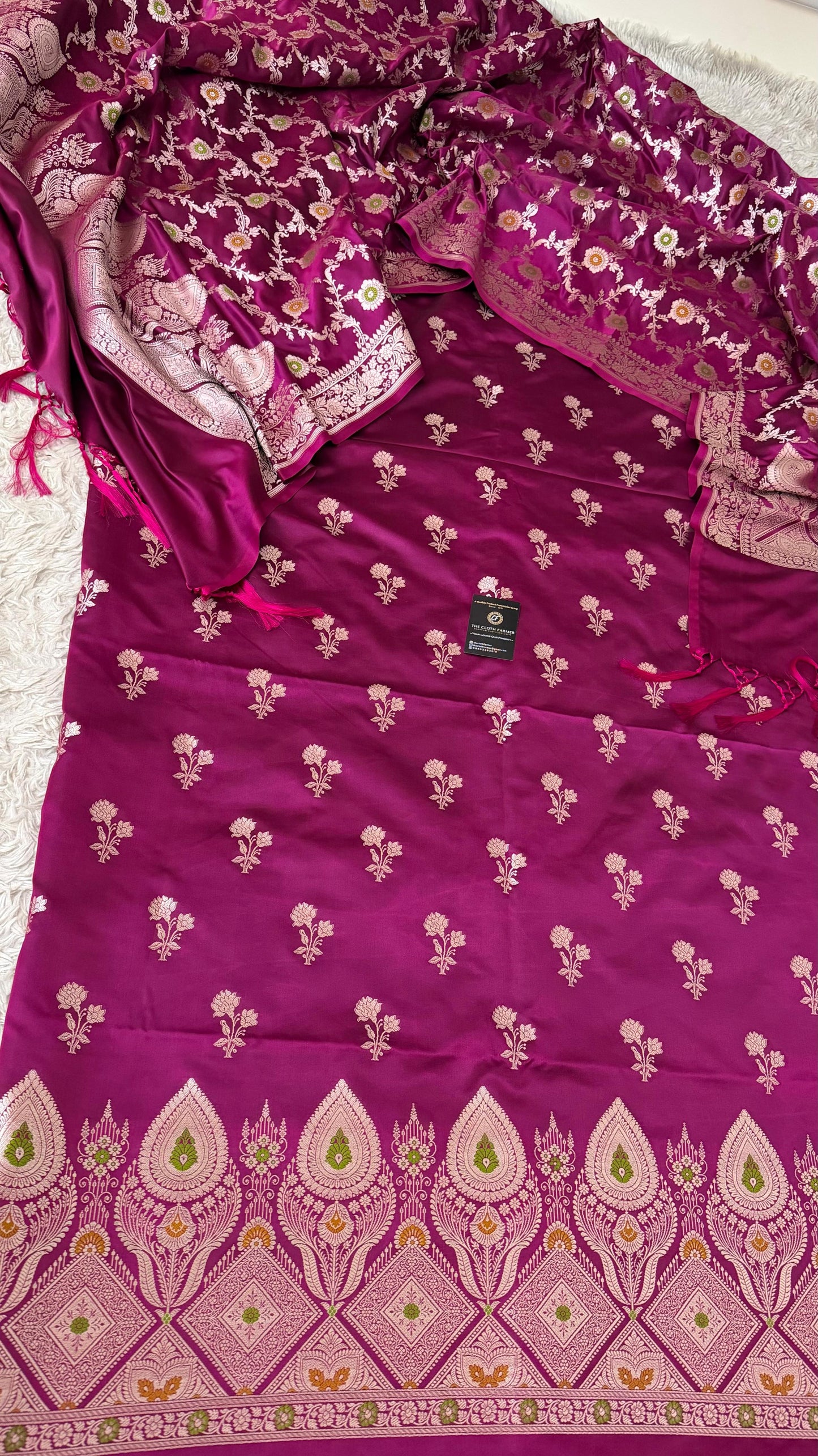 WINE COLOR MASHRU SILK 3 PIECE SUIT
