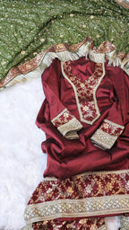 Banarasi Kimkhab and Semi Silk Contrast gharara
