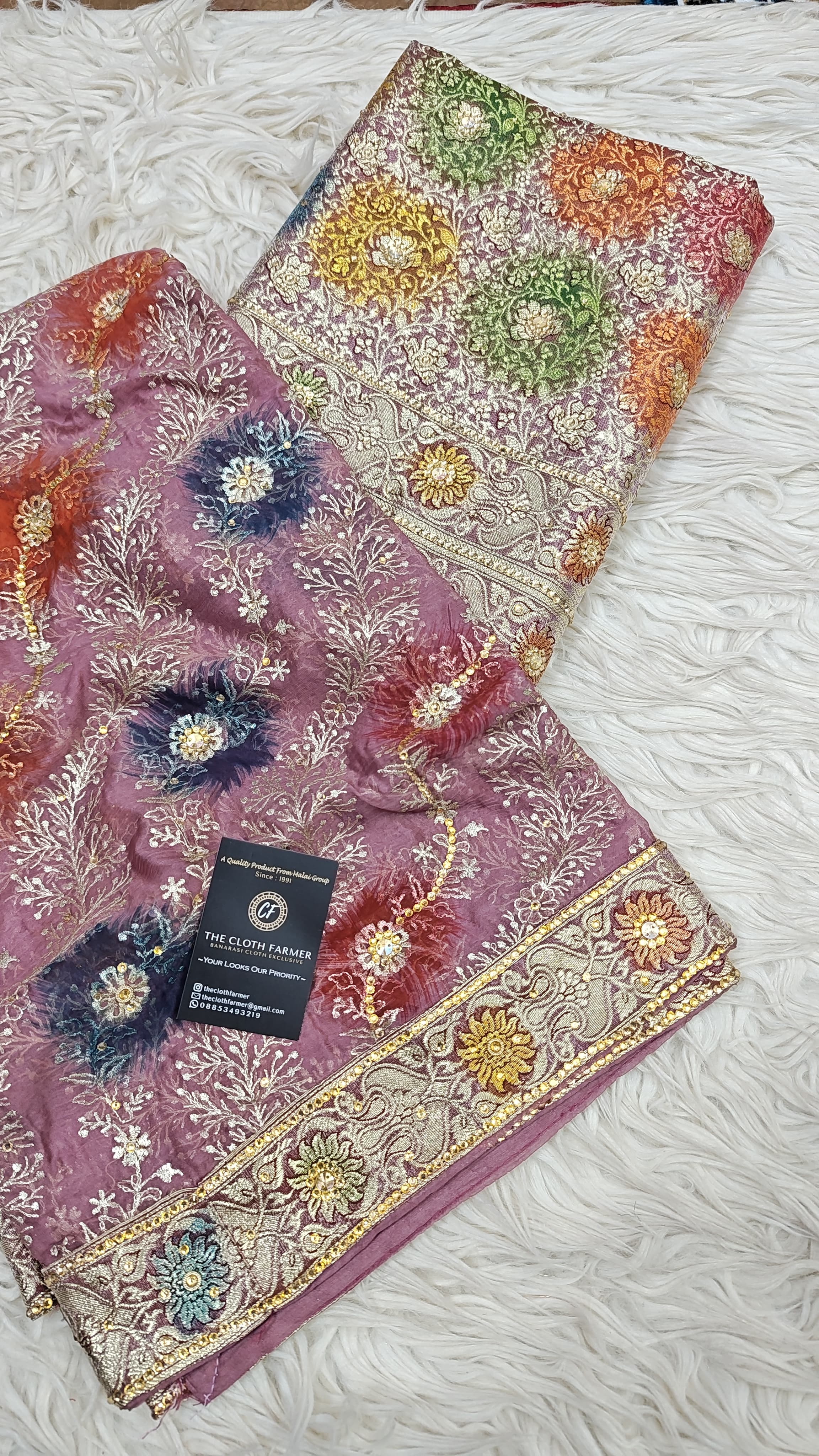 Taffy Pink Banarasi Kimkhab Silk 3 Piece Suit