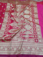 RAANI PINK MASHRU SILK SAREE WITH BOOTI AND TANCHUI PATTERS