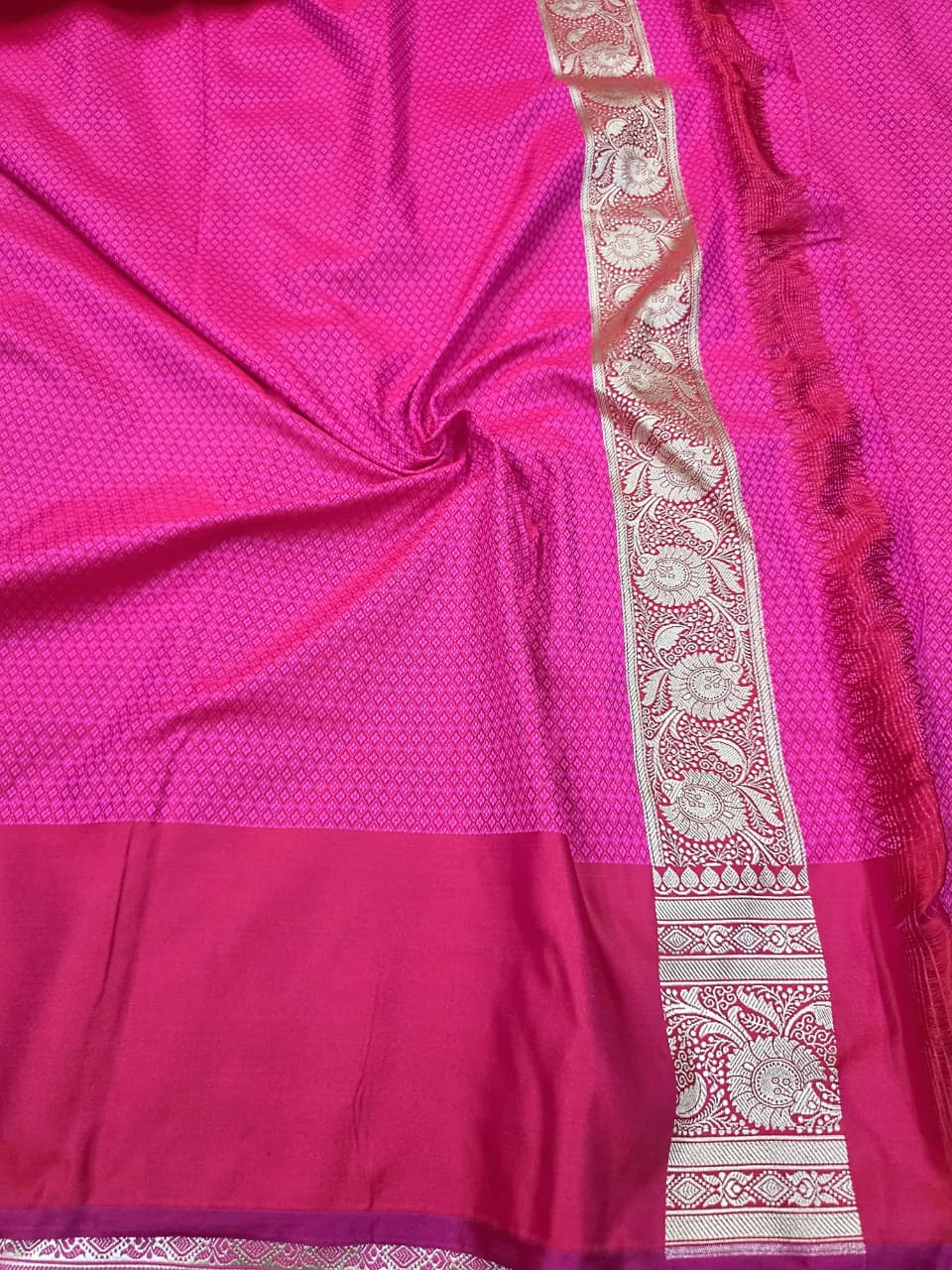 RAANI PINK MASHRU SILK SAREE WITH BOOTI AND TANCHUI PATTERS