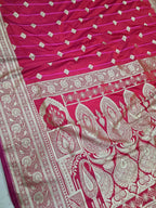RAANI PINK MASHRU SILK SAREE WITH BOOTI AND TANCHUI PATTERS
