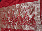 MAROON MASHRU SILK SAREE WITH FLORAL BOOTI PATTERN