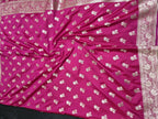 RANI PINK MASHRU SILK SAREE WITH FLORAL BOOTI PATTERN
