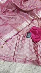 PASTLE PYAJI TISSUE 3 PIECE SUIT WITH CRUSH MEENA DUPATTA