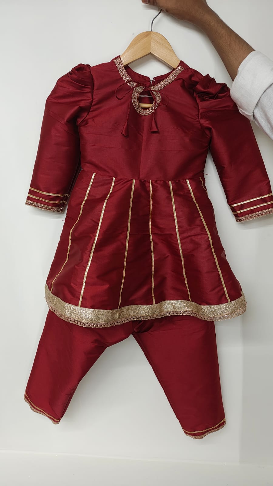 MAROON FROCK SALWAR