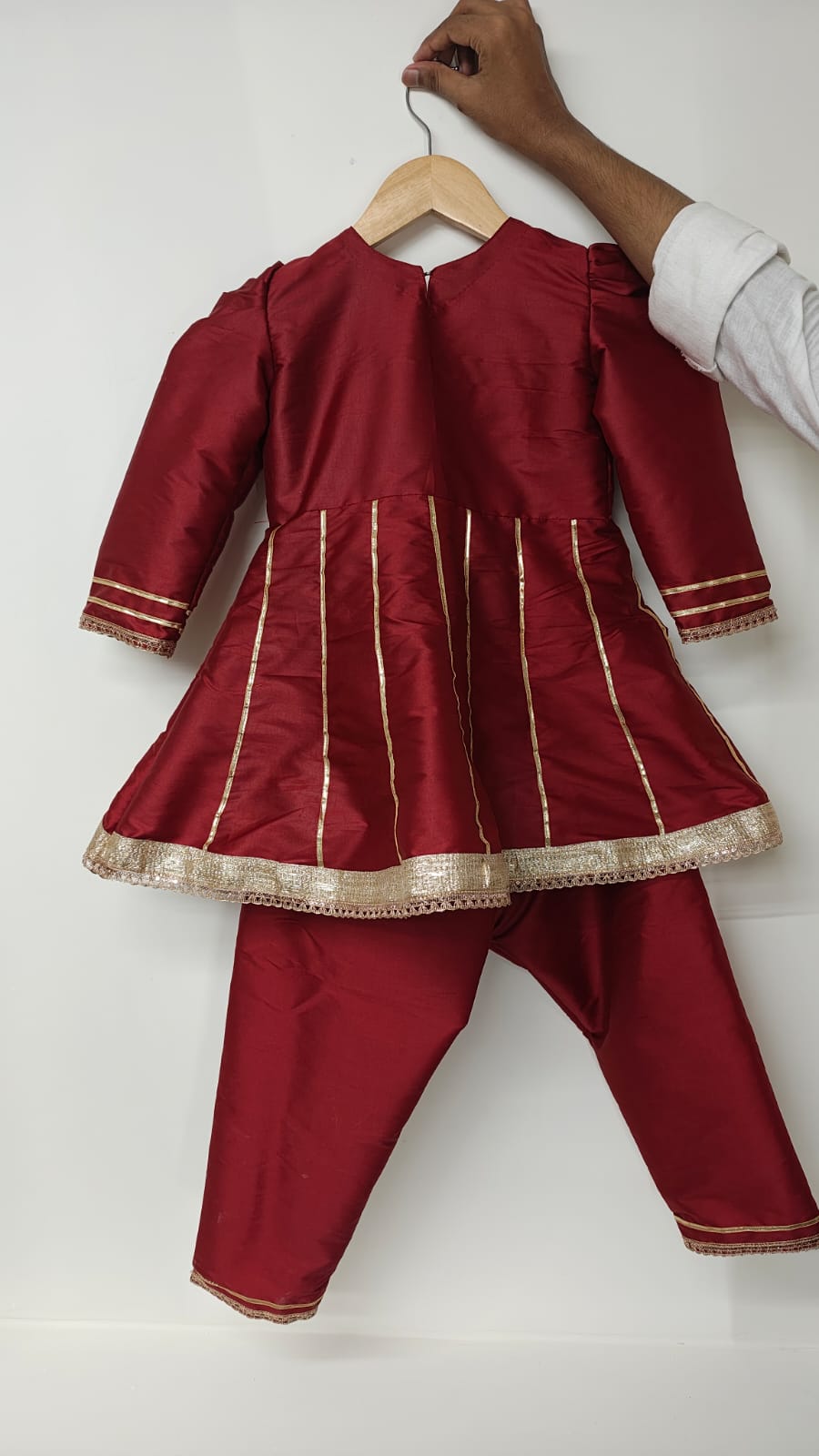 MAROON FROCK SALWAR