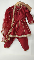 MAROON FROCK SALWAR
