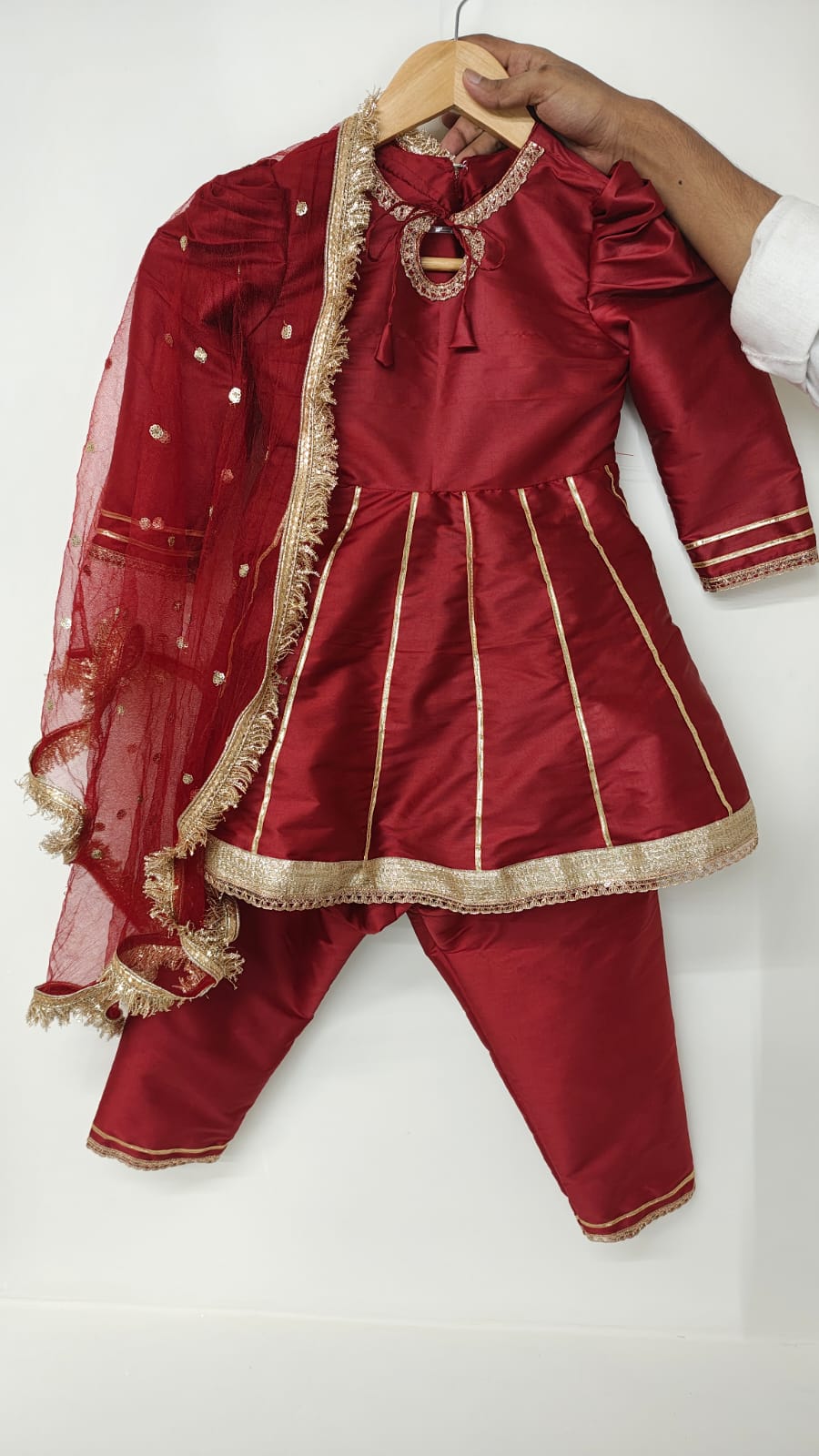 MAROON FROCK SALWAR
