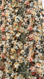 PRINTED CONTRAST SHADE SILKY ORGANZA SILK 3 PIECE SUIT