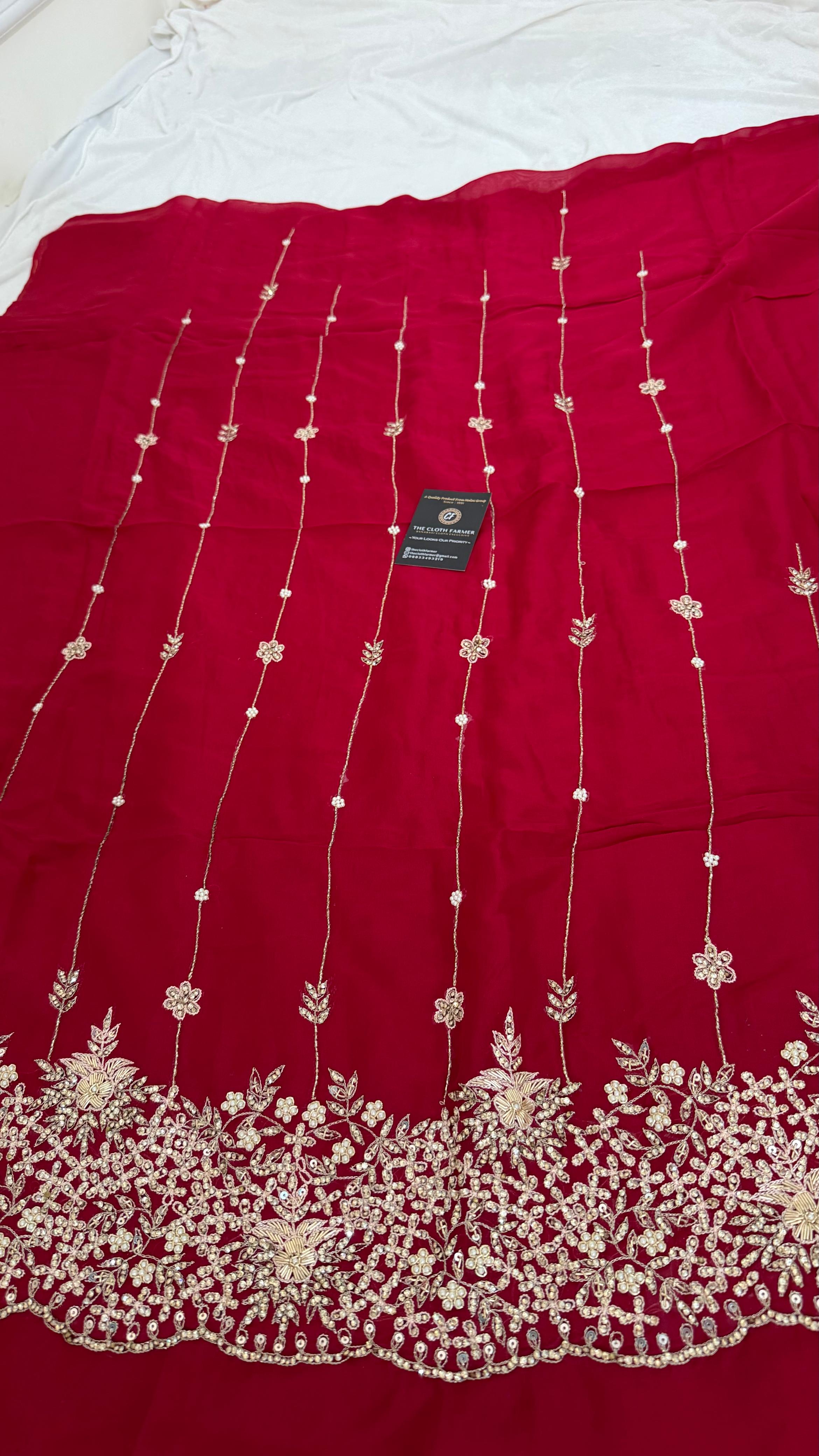 RICH ZARKAN WORK SILKY ORGANZA SILK 3 PIECE SUIT