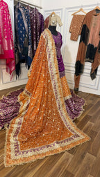 MUSTARD PURPLE FARSHI LEHENGA