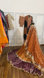 MUSTARD PURPLE FARSHI LEHENGA