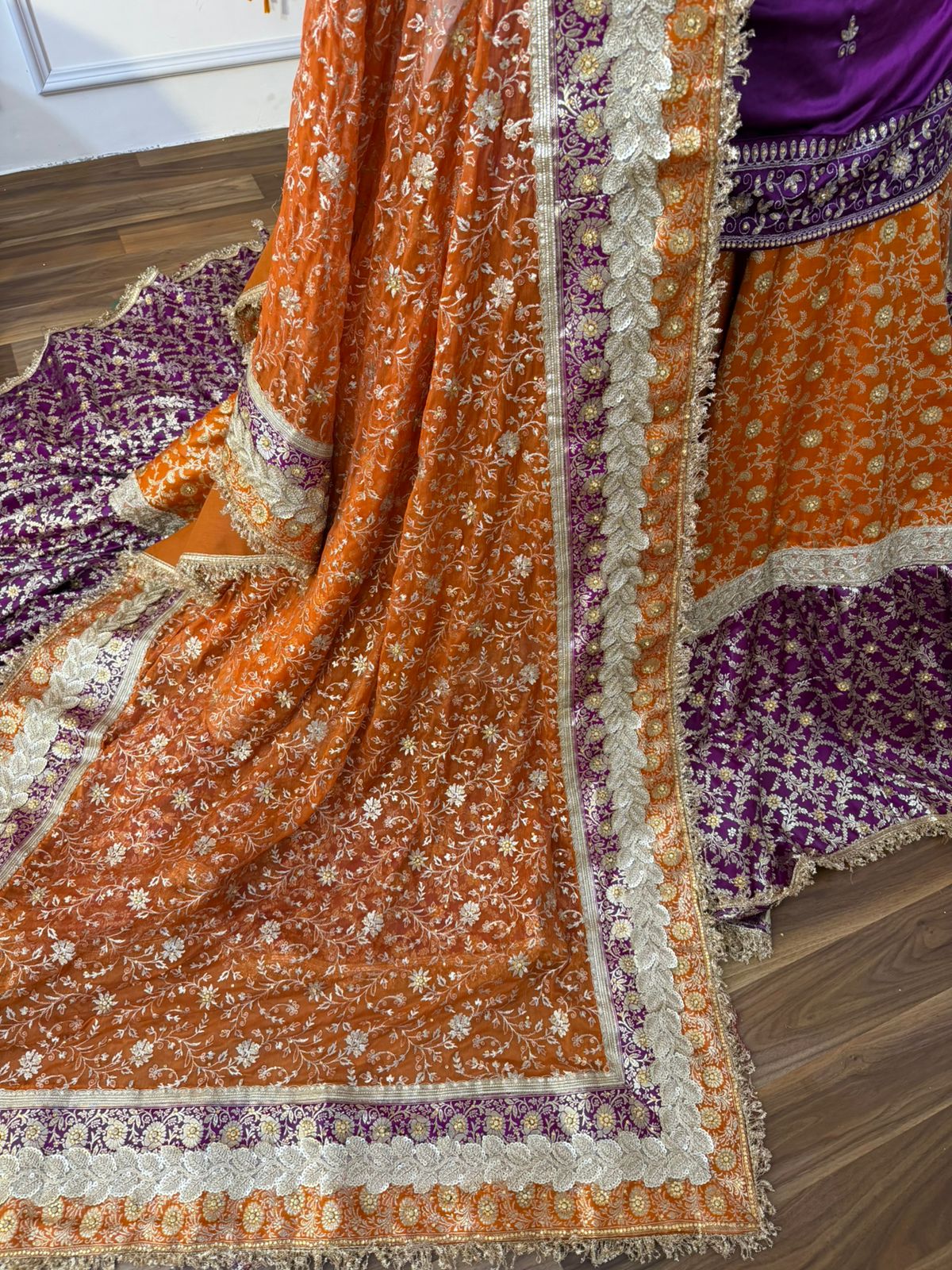 MUSTARD PURPLE FARSHI LEHENGA