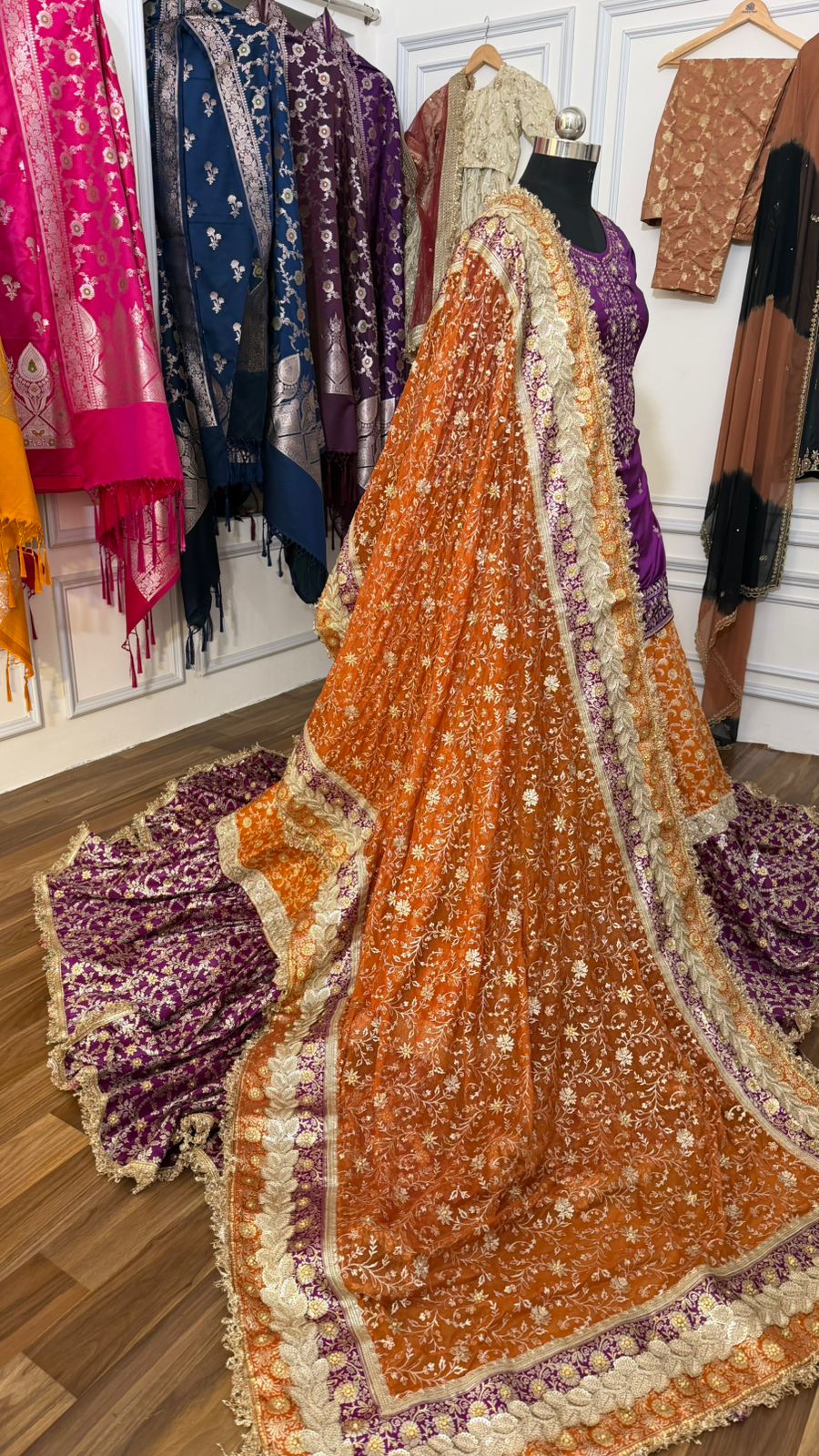 MUSTARD PURPLE FARSHI LEHENGA